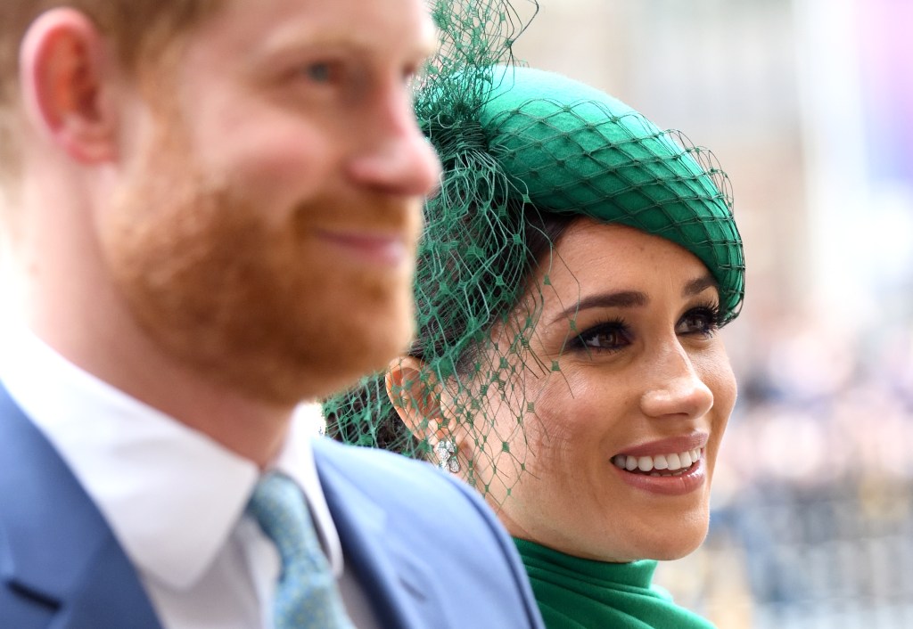 LONDON, ENGLAND - MARCH 09: Prince Harry, Duke of Sussex and Meghan, Duchess of Sussex attend the Commonwealth Day Service 2020 at Westminster Abbey on March 09, 2020 in London, England. (Photo by Karwai Tang/WireImage)