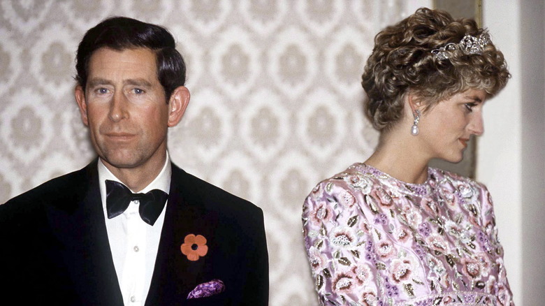 SOUTH KOREA - NOVEMBER 03:  Prince Charles And Princess Diana On Their Last Official Trip Together - A Visit To The Republic Of Korea (south Korea).they Are Attending A Presidential Banquet At The Blue House In Seoul  (Photo by Tim Graham Photo Library via Getty Images)